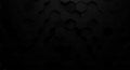 Dark hexagonal pattern forms a three-dimensional, textured surface. The hexagons, Royalty Free Stock Photo