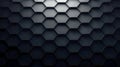 Abstract dark hexagon pattern, layered honeycomb design, subtle gradient lighting Royalty Free Stock Photo