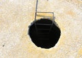 Dark hole on road Royalty Free Stock Photo