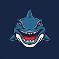Dark And Iconic: Shark Mascot Graphic Design For Team