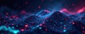 Dark, immersive grid for showcasing coding projects, lines, digital art, elegant