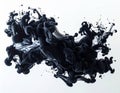Dark Ink Cloud Explosion in White Water Underwater Abstract Fluid Dynamic Royalty Free Stock Photo
