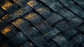 Dark Interwoven Textured Material Close Up Royalty Free Stock Photo