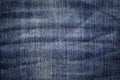 Dark jeans background. Classic denim texture. Surface of fashion clothing. Royalty Free Stock Photo