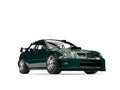 Dark jungle green modern touring race car