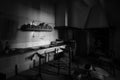 Dark kitchen of an old abandoned house Royalty Free Stock Photo