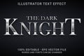 THE DARK KNIGHT 3d -Editable text effect Royalty Free Stock Photo