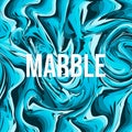 Dark and light blue marble texture background. Liquid effect backdrop. Imitations of hand drawn acrylic painting. Marbling surface Royalty Free Stock Photo