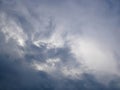 Dark and light bluish tragic cloudscape Royalty Free Stock Photo