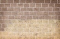 Dark and light brown brick wall with paint patterns texture for background Royalty Free Stock Photo