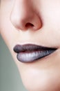Dark lipstick make up