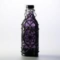 Gothic Metal Bottle With Purple Colored Design