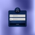 Dark login page web template design