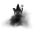 dark lord shiva silhouette for hindu festival maha shivratri Royalty Free Stock Photo