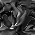 Dark luxurious shiny metallic illustration. Silk cloth background with wrinkles and creases, soft waves blur pattern.