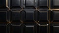 Dark luxury square panel pattern Royalty Free Stock Photo
