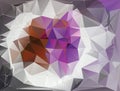 Dark magenta, medium purple, saddle brown colors abstract polygon horizontal vector background