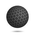 Dark magic sphere with surface of hexagons