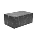 Dark Marble Rectangular Block with White Veins Royalty Free Stock Photo