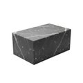 Dark Marble Rectangular Pedestal with White Veining Royalty Free Stock Photo