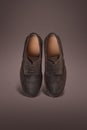 Dark men suede shoes Royalty Free Stock Photo