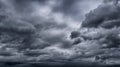 Dark and menacing storm clouds panorama