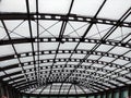 Dark metal roof construction, abstract background Royalty Free Stock Photo