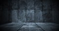 Dark Metal Room Background Royalty Free Stock Photo