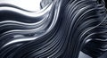 Dark Metallic Abstract Flowing Strands background black Royalty Free Stock Photo