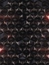 Dark metallic hexagon pattern. 3d rendering digital background. Geometric design Royalty Free Stock Photo