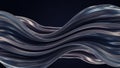 Dark metallic liquid waves with subtle silver and grey tones Royalty Free Stock Photo