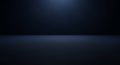 Dark minimalist studio background with subtle spotlight and reflective floor empty Royalty Free Stock Photo