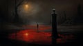 Dark Minimalistic Oil Painting Of Inability To Compromise