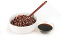 Dark mixed rice in white bowl Royalty Free Stock Photo