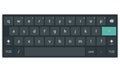 Dark mobile keyboard template with english alphabet