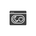 Dark mode interface vector icon