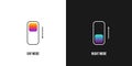 Dark mode switch icon. App interface design concept. Day and night mode gadget application. Vector illustration Royalty Free Stock Photo