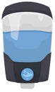 Dark Modern Soap Dispenser with Sensor, Vector Illustration