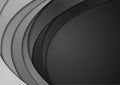 Dark monochrome material corporate waves background