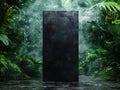 dark monolith in tropical jungle Royalty Free Stock Photo