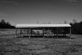 Dark and Moody Park Picnic Pavilion