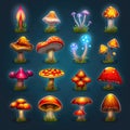 dark mushroom magic ai generated