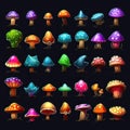 dark mushroom magic ai generated