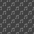 Dark music seamless pattern