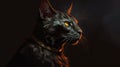 Dark And Mysterious Black Cat Graphic Design