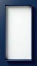 Dark navy blue rectangular frame, blank, clean lines , empty frame, modern Royalty Free Stock Photo