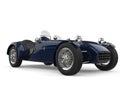 Dark navy blue vintage open wheel sport racing car