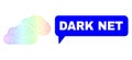 Rainbow Network Gradient Clouds Icon and Dark Net Chat Balloon with Shadow Royalty Free Stock Photo