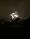 Dark night city fireworks HD