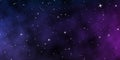 Dark night sky. Starry sky color background. Infinity space with shiny stars. Vector illustration Royalty Free Stock Photo